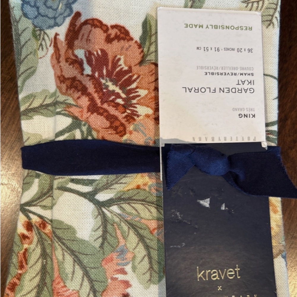 Pottery Barn Kravet Garden Floral King Sham ~ New with Tags
